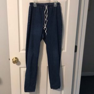 COMFY DENIM SWEATPANT LIKE PANTS